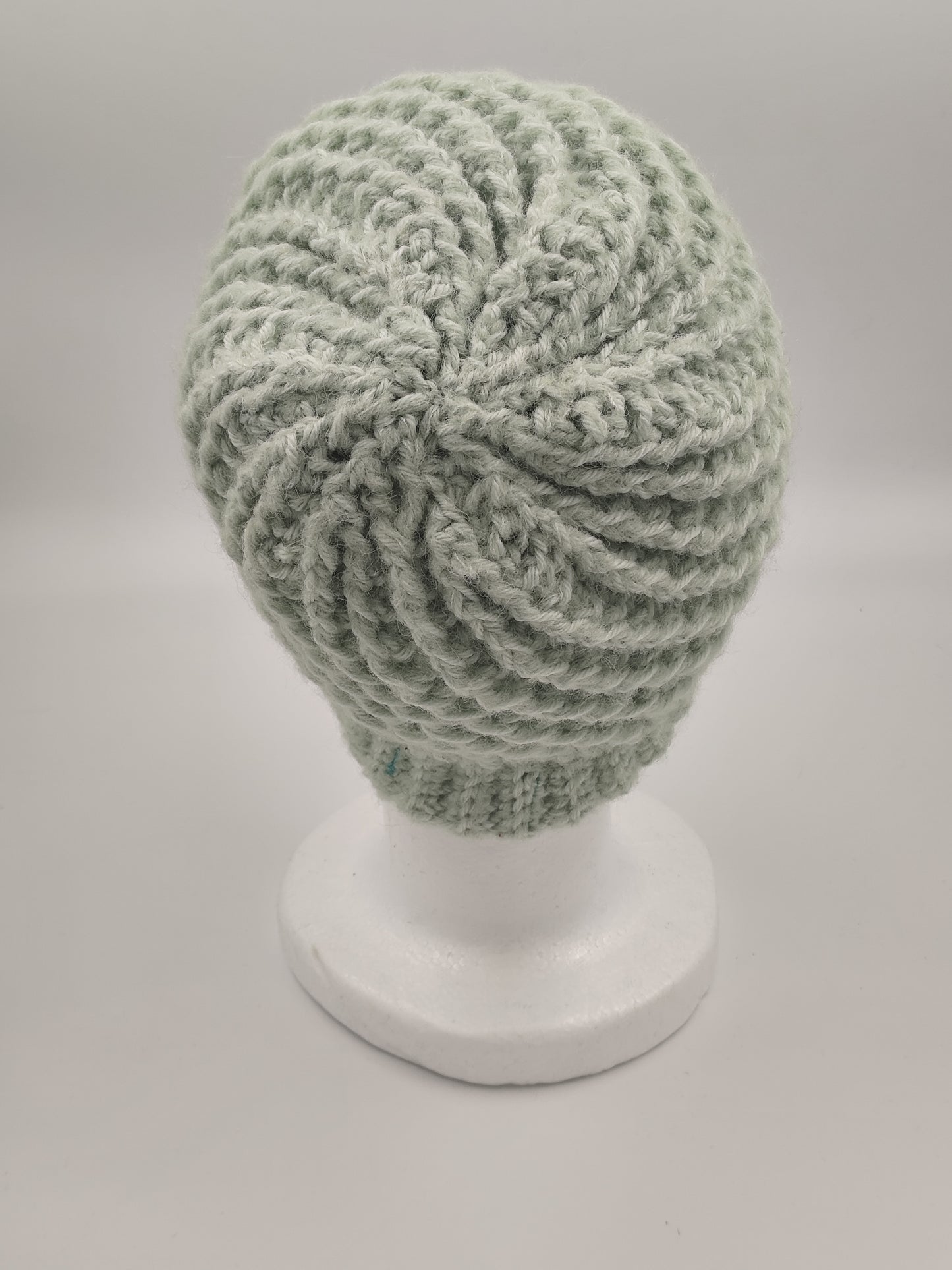 Bonnet crochet fait main Faverolle - Vert d'eau