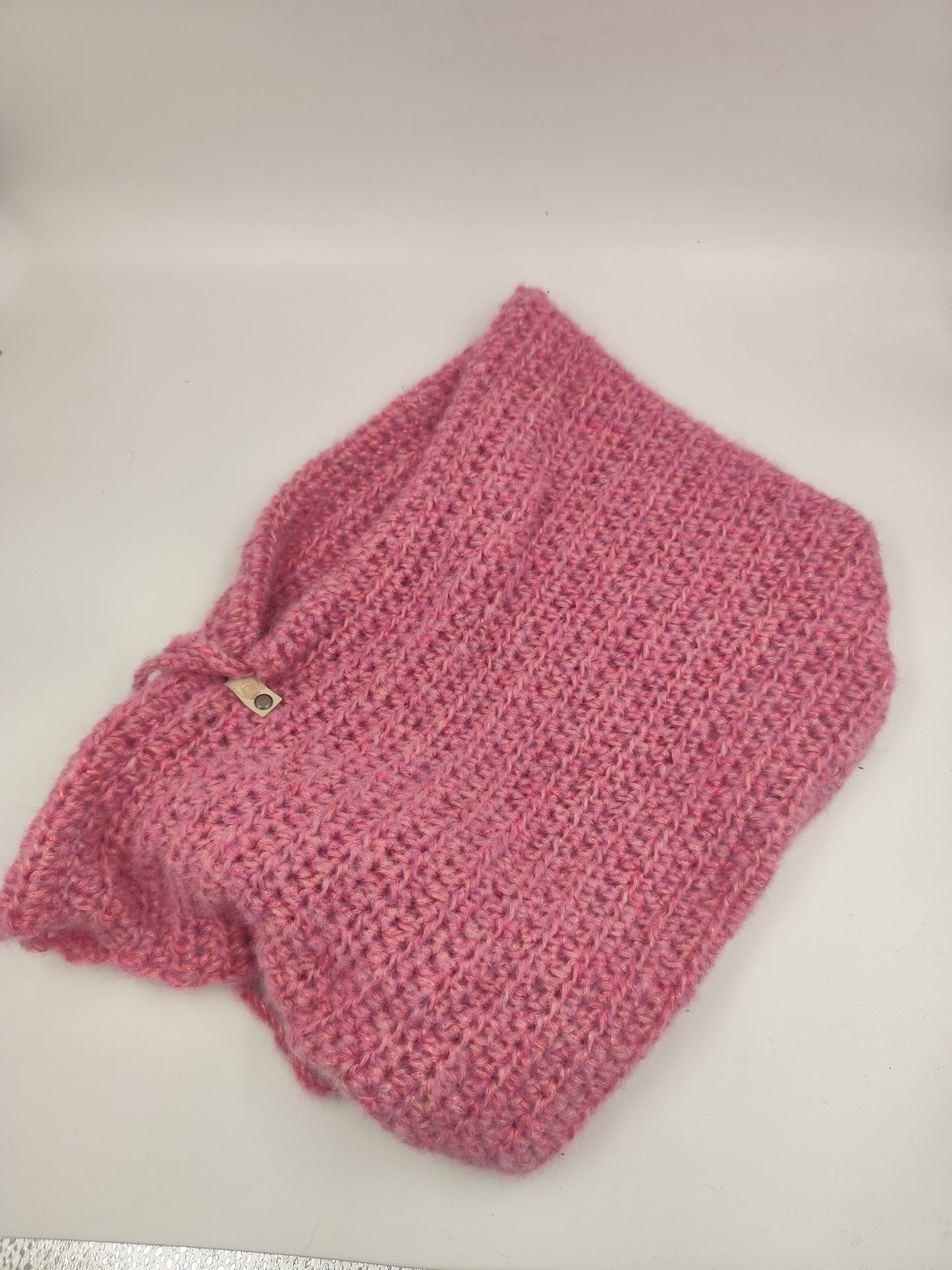 Capuche crochet faite main Padoue - Rose vif