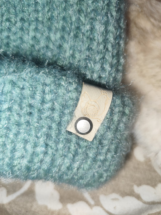 Bonnet crochet fait main Cocottine – Vert sauge