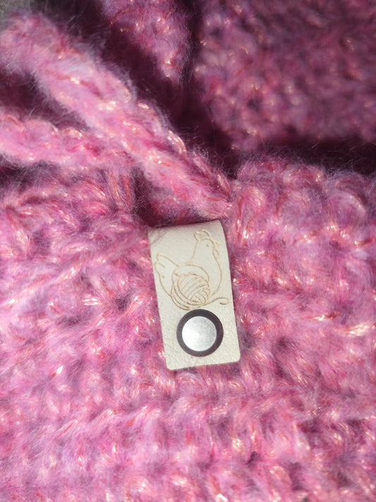 Capuche crochet faite main Padoue - Rose vif