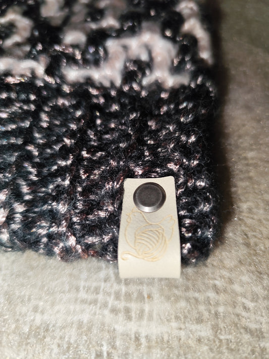 Bonnet crochet fait main Campine - Rosaline/powder