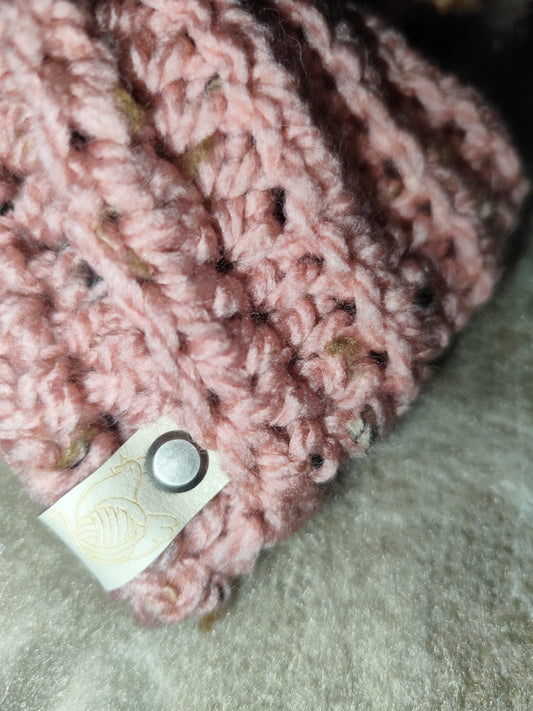 Bandeau crochet fait main Cocotte - Rose