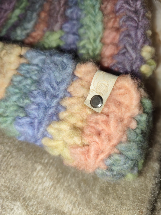 Bonnet crochet fait main Cocotte - Pastel