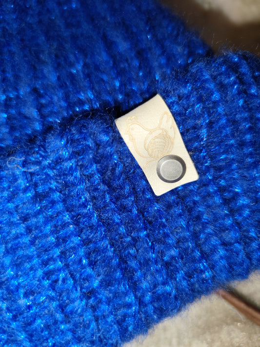 Bonnet crochet fait main Cocottine - Bleu