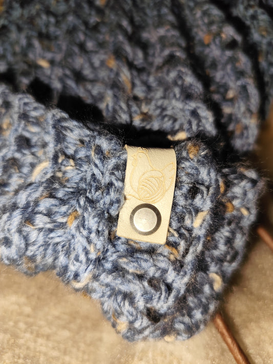 Bonnet crochet fait main Faverolle - Jeans