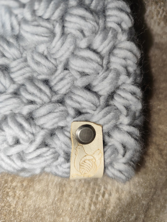 Bandeau crochet fait main Marans - Gris