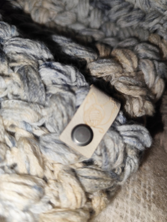 Bonnet crochet fait main Marans - Gris chiné