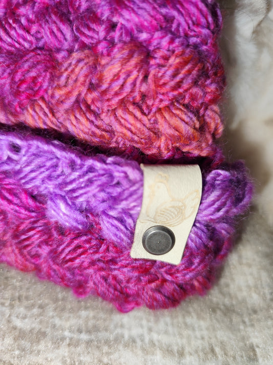 Bonnet crochet fait main Marans - Happy moment