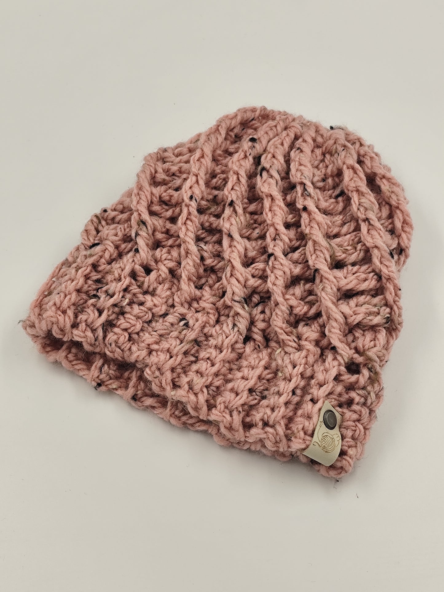 Bonnet crochet fait main Faverolle - Rose