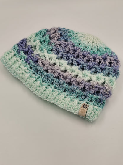Bonnet crochet fait main Brahma - Océan