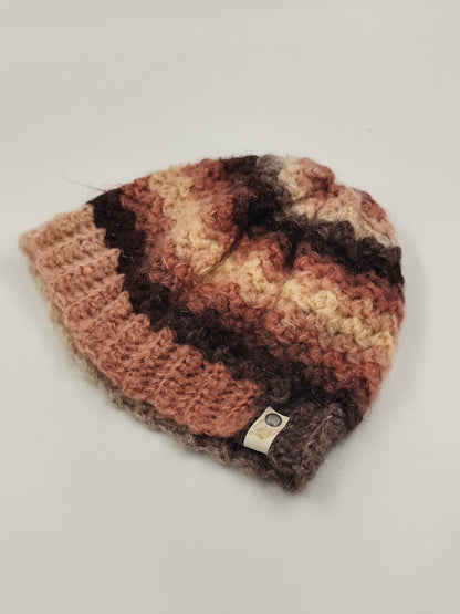 Bonnet crochet fait main Cochin - Blush