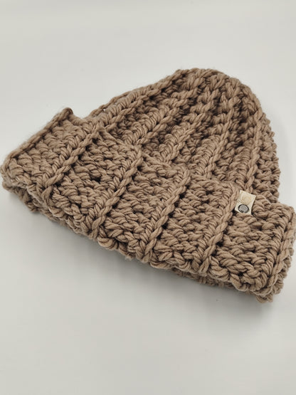 Bonnet crochet fait main Cocotte - Moka