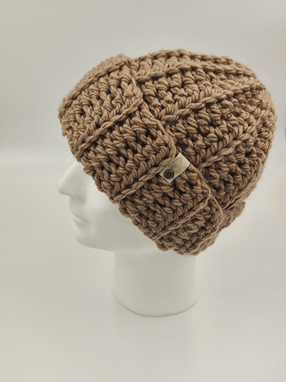 Bonnet crochet fait main Cocotte - Moka