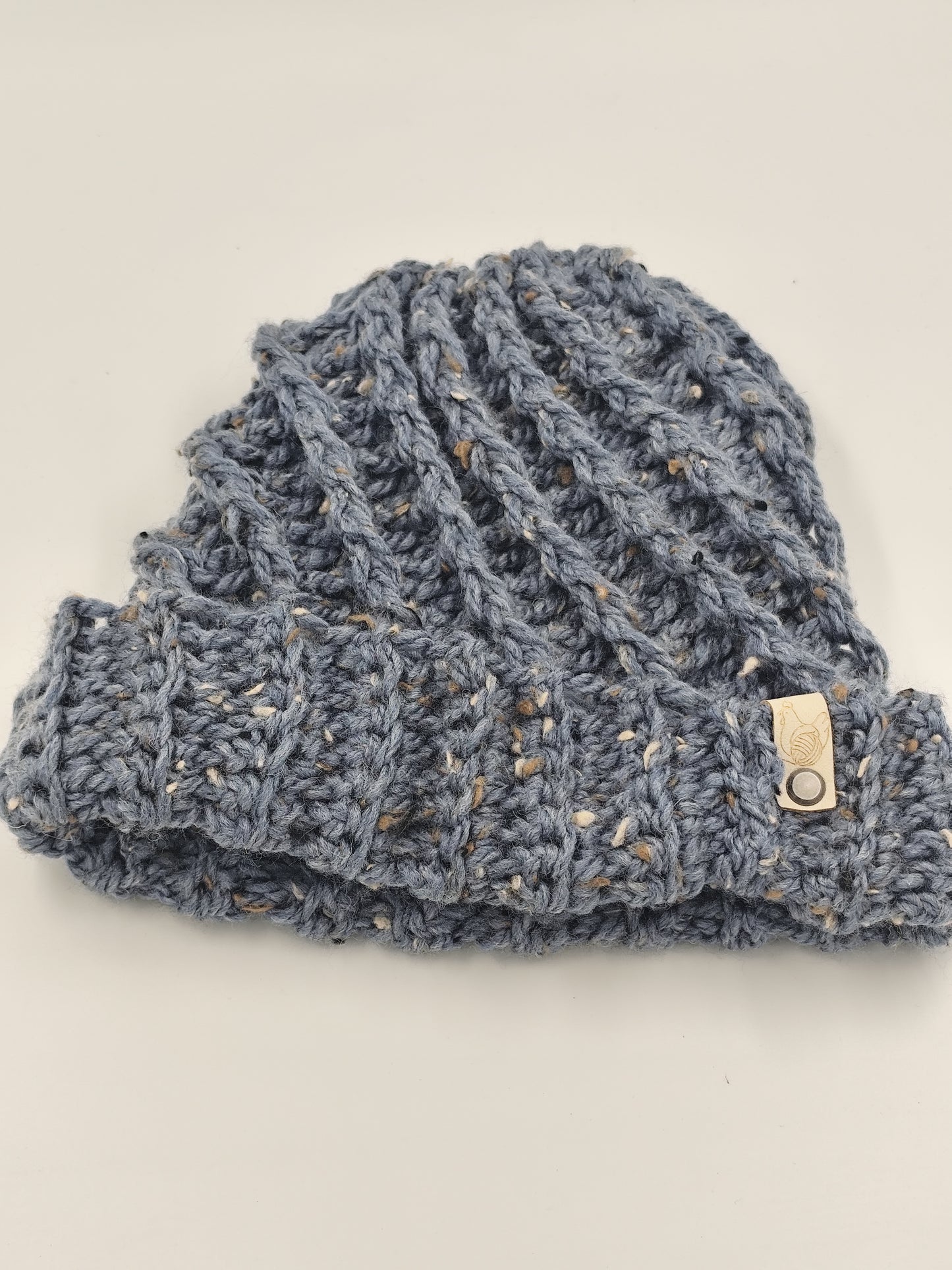 Bonnet crochet fait main Faverolle - Jeans