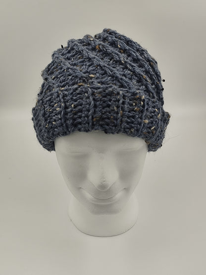 Bonnet crochet fait main Faverolle - Jeans