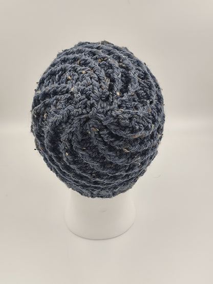 Bonnet crochet fait main Faverolle - Jeans