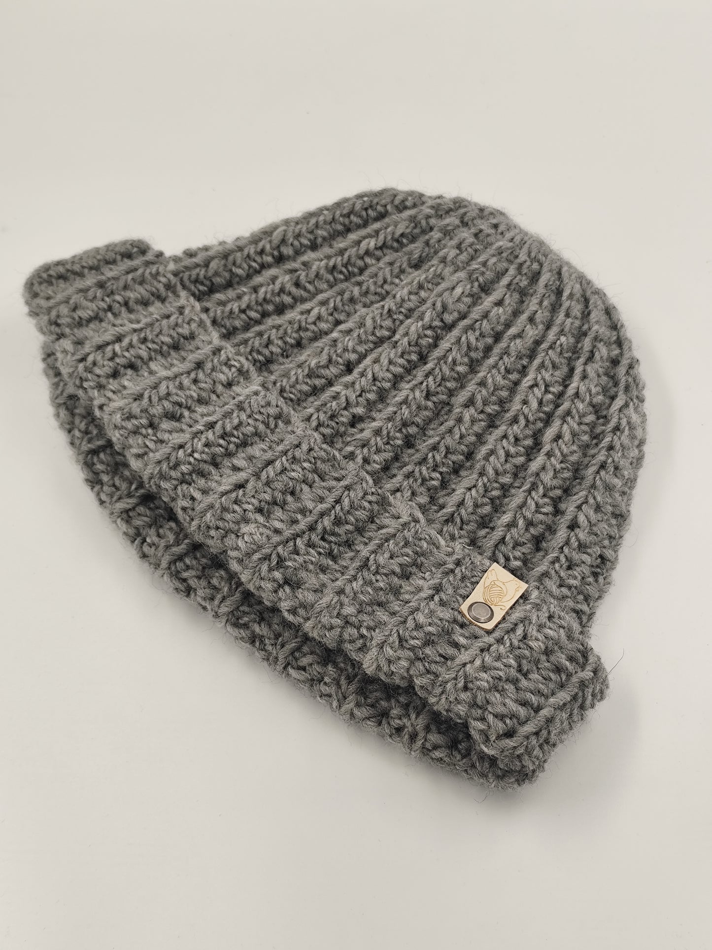 Bonnet crochet fait main Cocotte - Anthracite