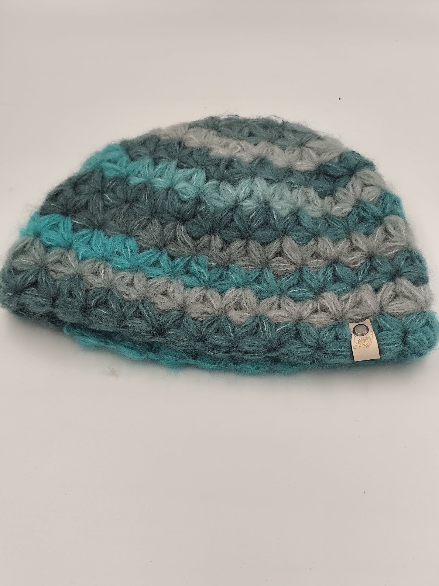 Bonnet crochet fait main Orpington - Emeraude
