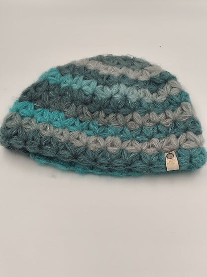 Bonnet crochet fait main Orpington - Emeraude