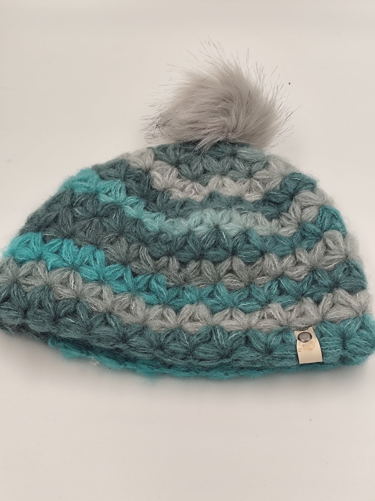 Bonnet crochet fait main Orpington - Emeraude