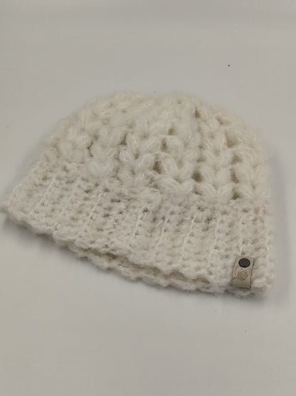 Bonnet crochet fait main Crevecoeur - Blanc