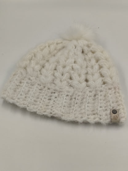 Bonnet crochet fait main Crevecoeur - Blanc