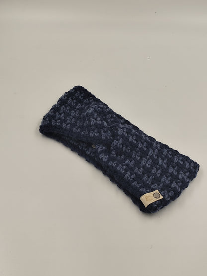 Bandeau crochet fait main Millefleur - Minuit/denim