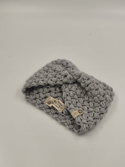 Bandeau crochet fait main Marans - Gris