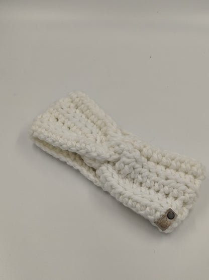 Bandeau crochet fait main Cocotte  - Crème