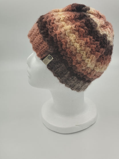 Bonnet crochet fait main Cochin - Blush