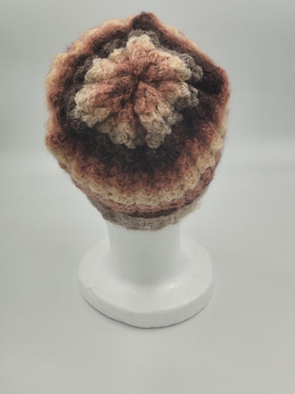 Bonnet crochet fait main Cochin - Blush