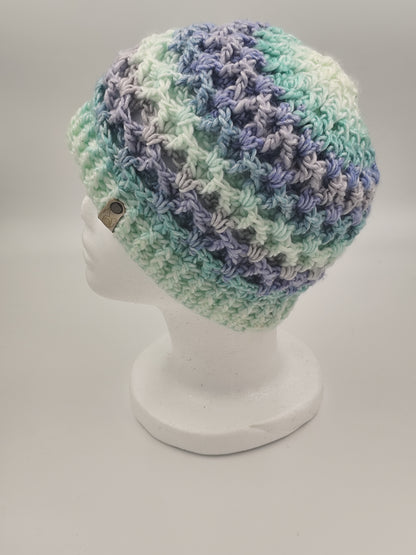 Bonnet crochet fait main Brahma - Océan