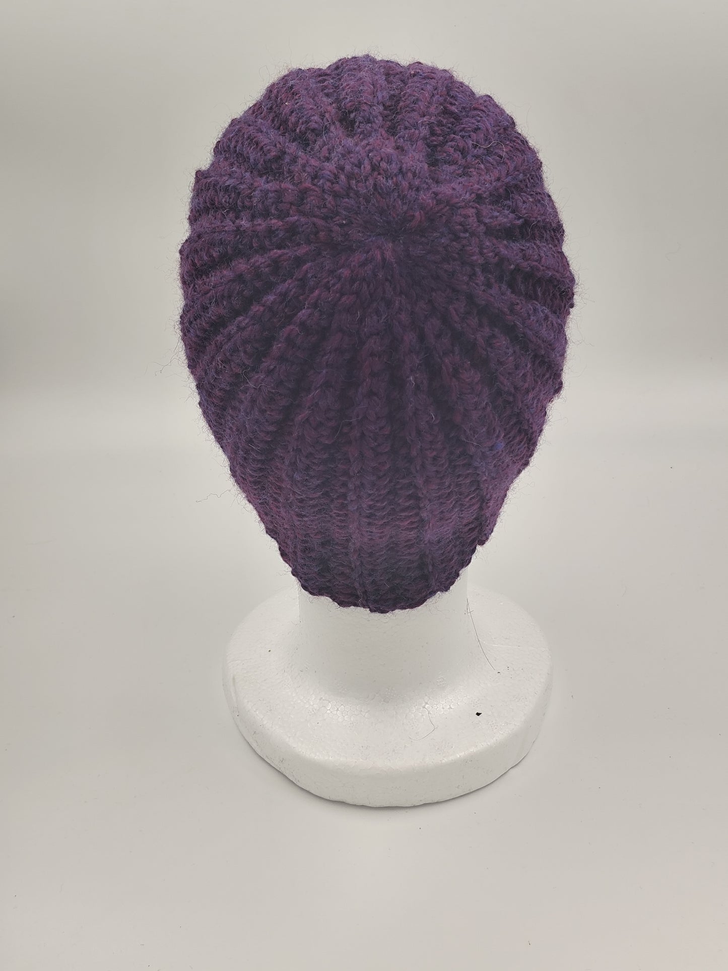 Bonnet crochet fait main Cocotte - Aubergine