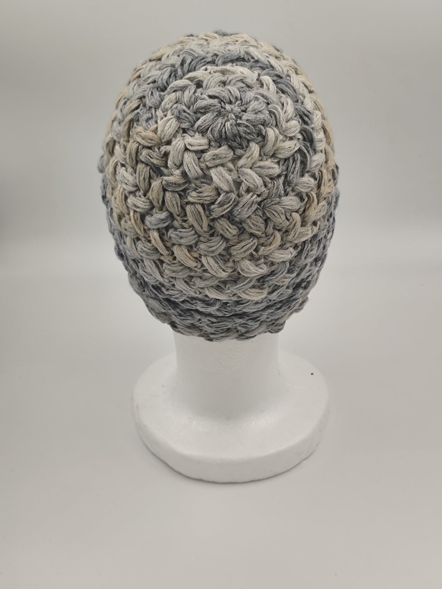 Bonnet crochet fait main Marans - Gris chiné