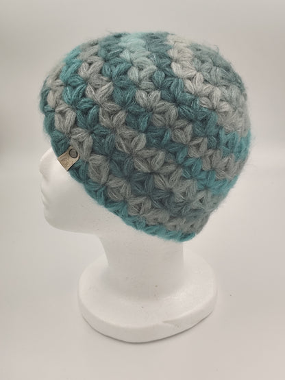 Bonnet crochet fait main Orpington - Emeraude