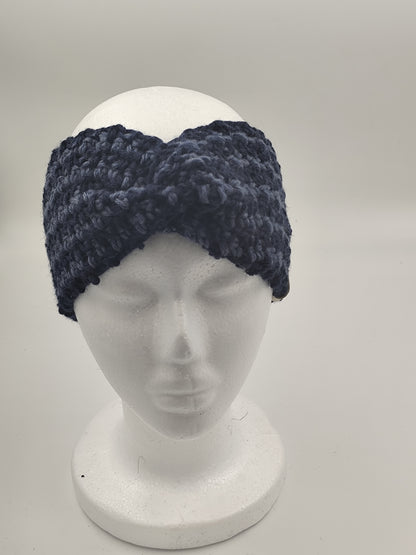 Bandeau crochet fait main Millefleur - Minuit/denim