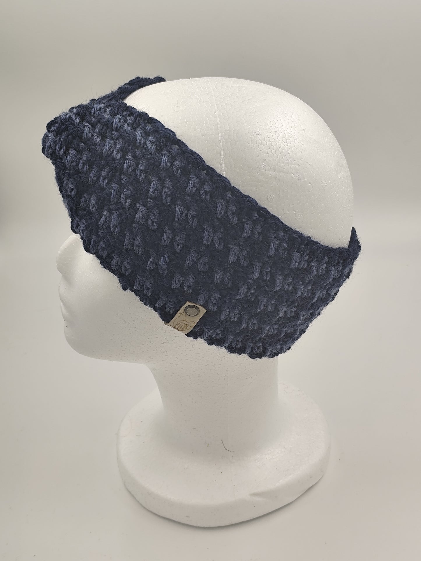 Bandeau crochet fait main Millefleur - Minuit/denim