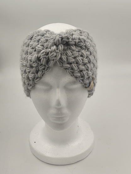 Bandeau crochet fait main Marans - Gris