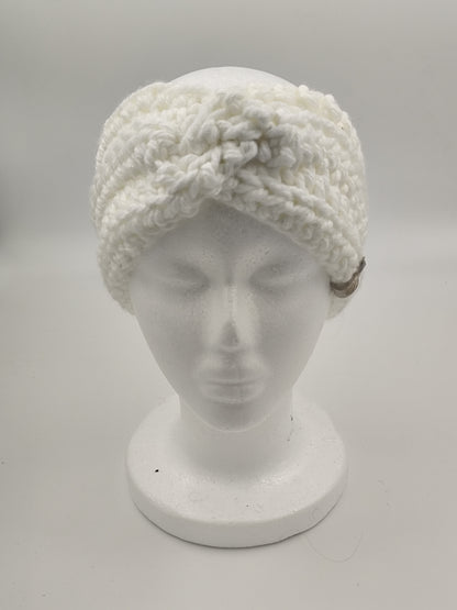 Bandeau crochet fait main Cocotte  - Crème