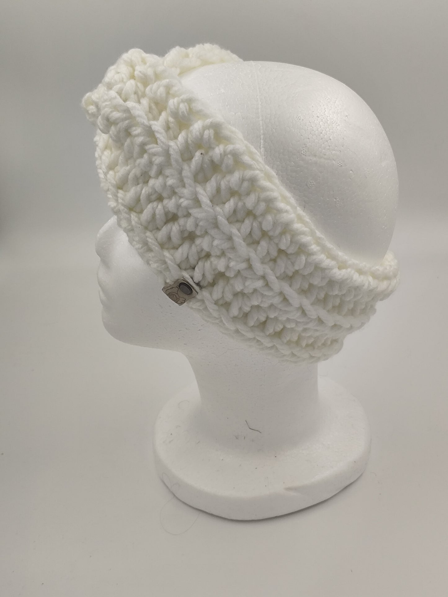 Bandeau crochet fait main Cocotte  - Crème