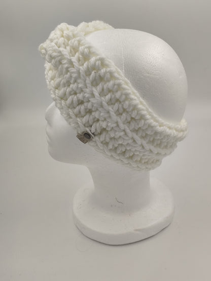 Bandeau crochet fait main Cocotte  - Crème