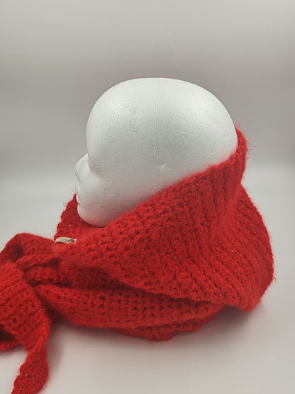 Capuche crochet faite main Sussex - Rouge