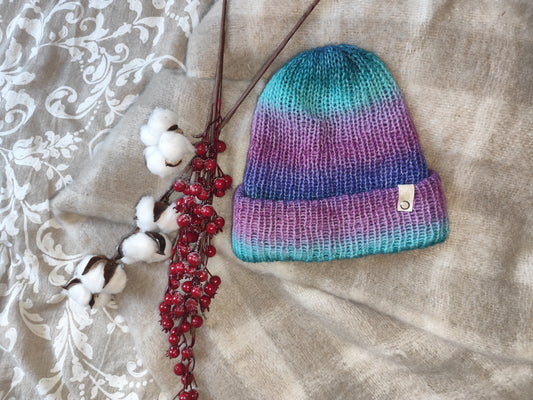 Bonnet crochet fait main Cocottine - Sirène boréale