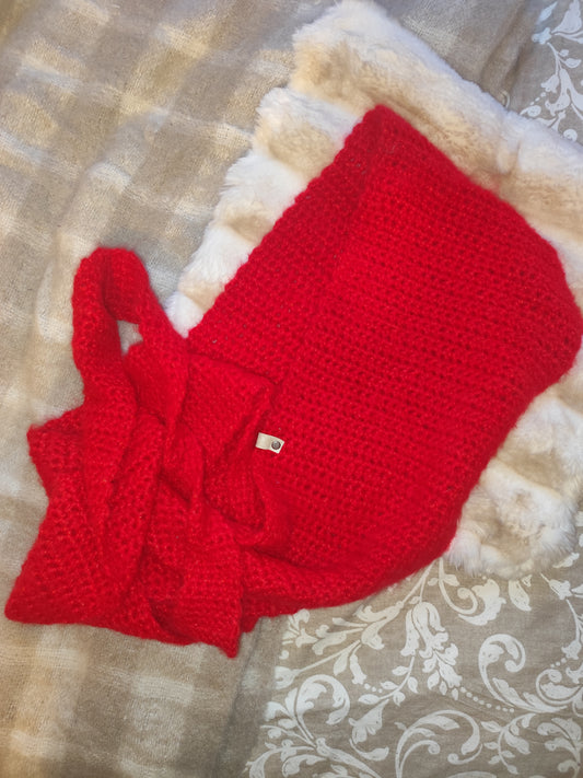 Capuche crochet faite main Sussex - Rouge