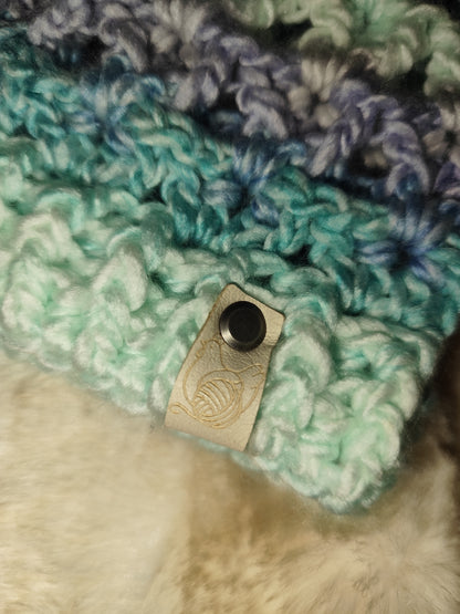 Bonnet crochet fait main Brahma - Océan