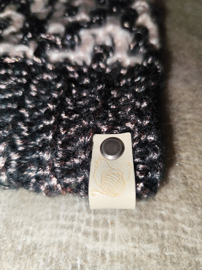 Bonnet crochet fait main Campine - Rosaline/powder