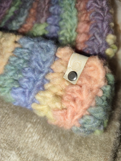 Bonnet crochet fait main Cocotte - Pastel