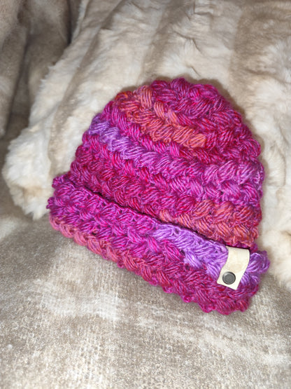 Bonnet crochet fait main Marans - Happy moment