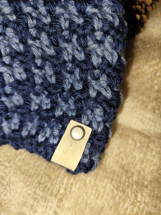 Bandeau crochet fait main Millefleur - Minuit/denim