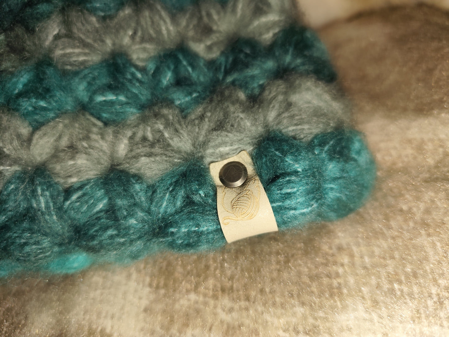 Bonnet crochet fait main Orpington - Emeraude